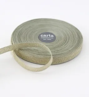 Metallic Loose Weave 1/2" Ribbon | Sage & Gold