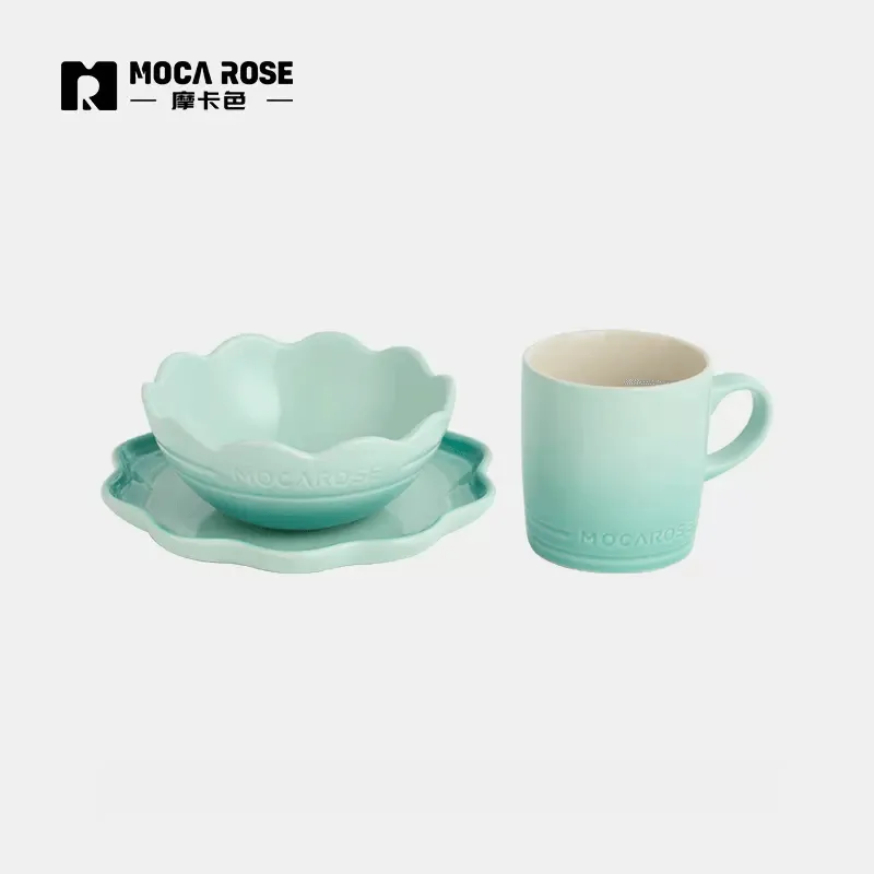 Mocarose Bowls & Plates & Elegance Dinnerware Set