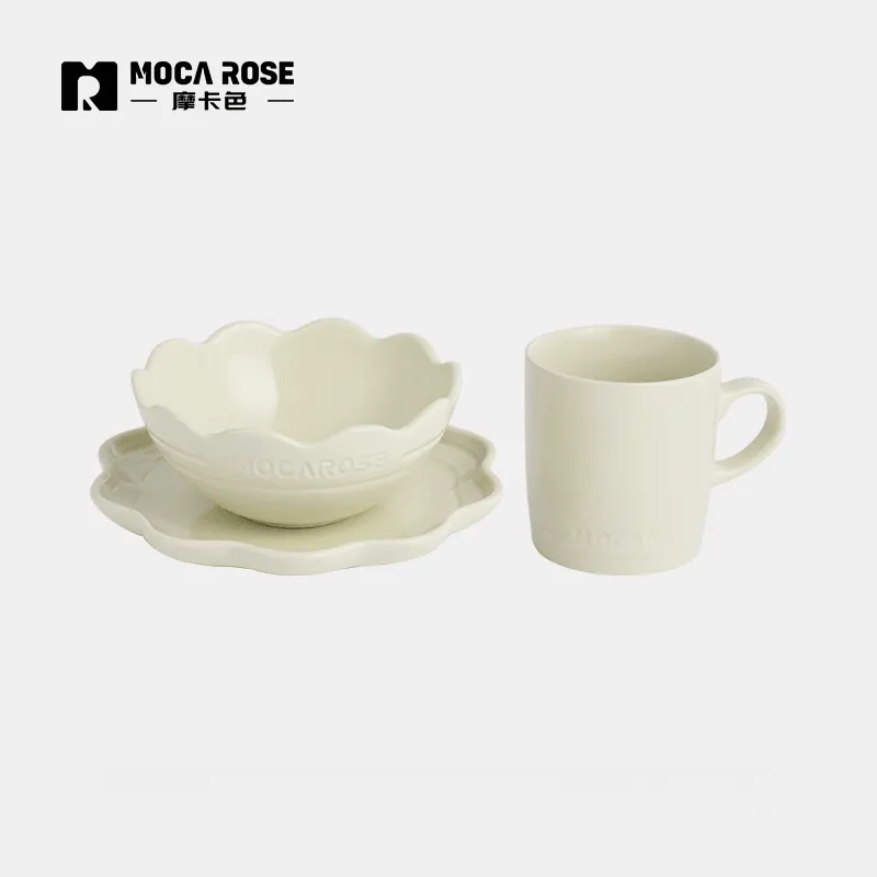 Mocarose Bowls & Plates & Elegance Dinnerware Set