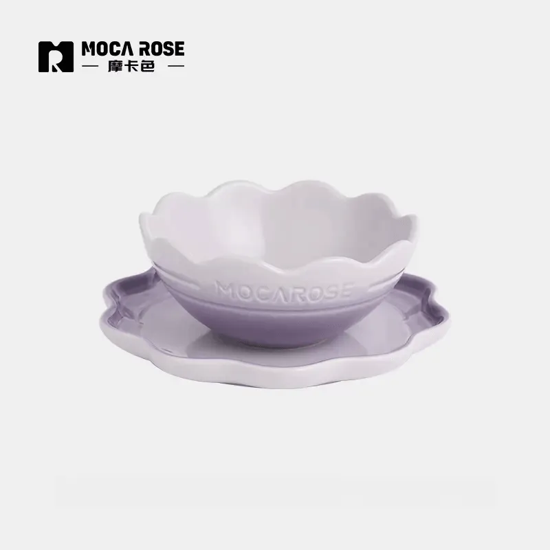 Mocarose Bowls & Plates & Elegance Dinnerware Set