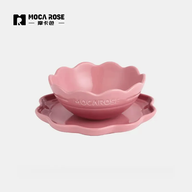 Mocarose Bowls & Plates & Elegance Dinnerware Set