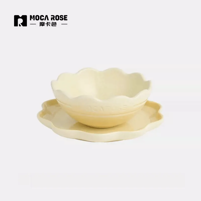 Mocarose Bowls & Plates & Elegance Dinnerware Set