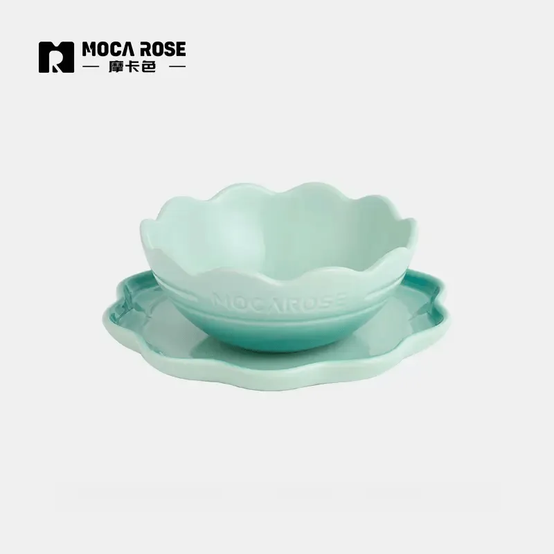 Mocarose Bowls & Plates & Elegance Dinnerware Set
