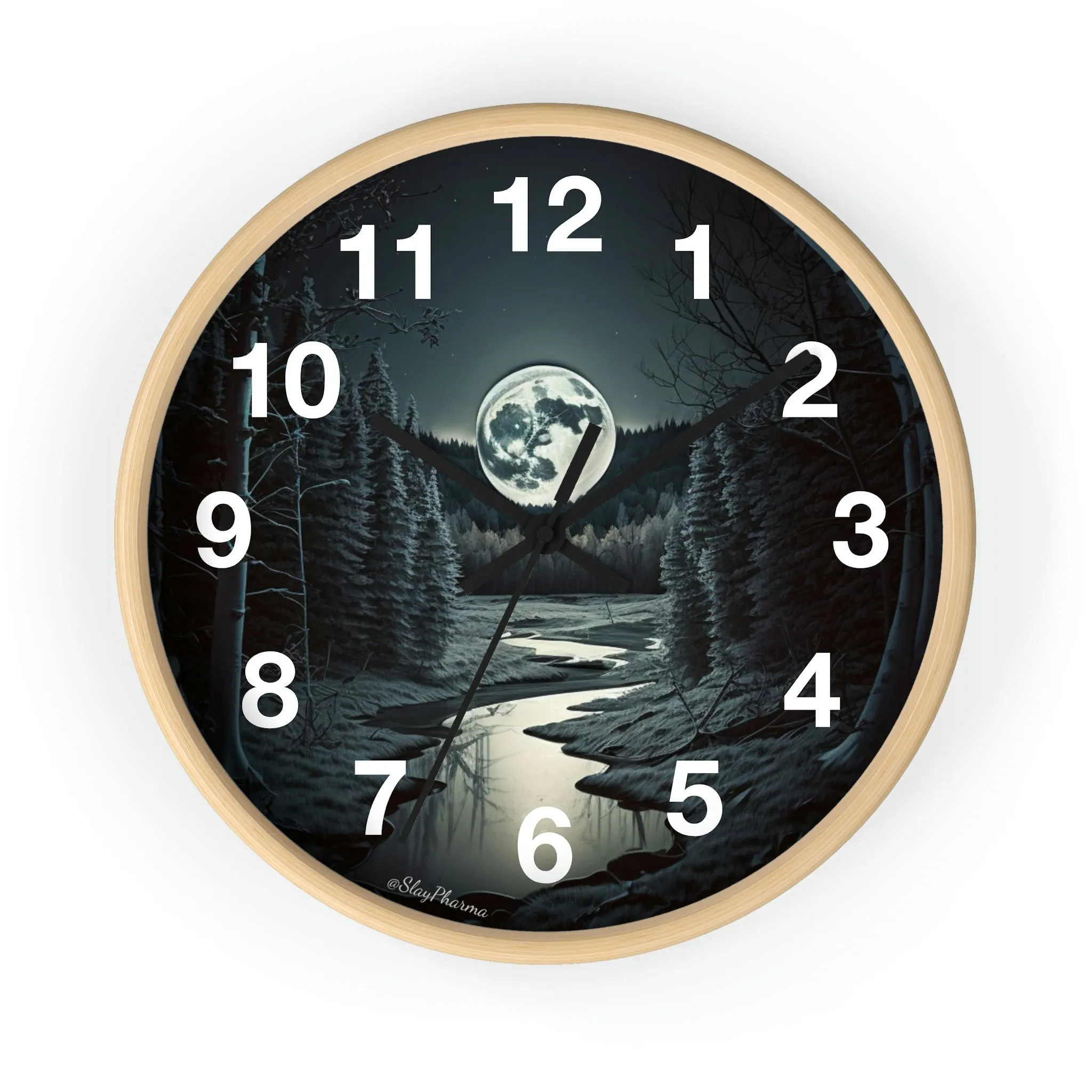 Moonrise Wall Clock #1 w/ numbers