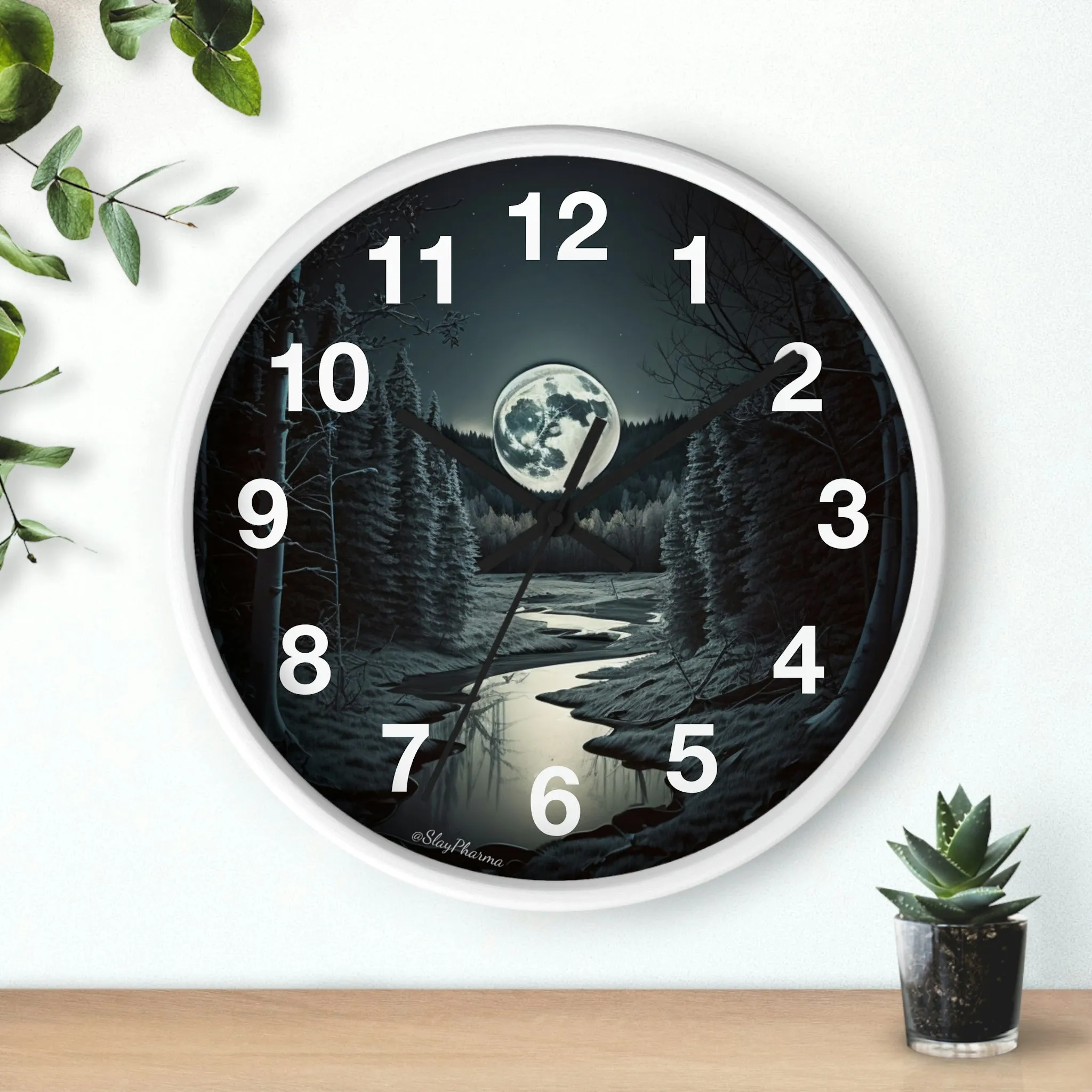 Moonrise Wall Clock #1 w/ numbers