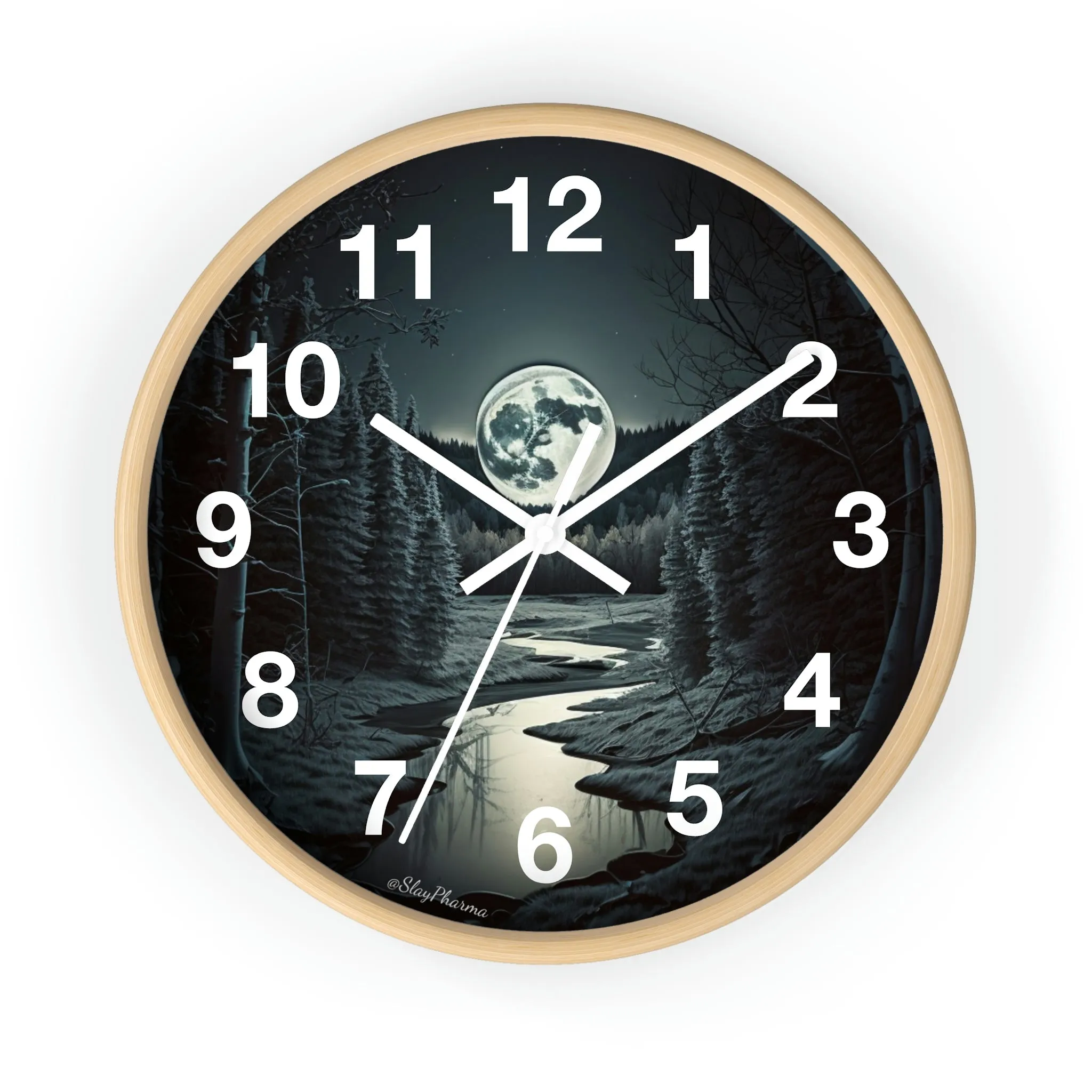 Moonrise Wall Clock #1 w/ numbers