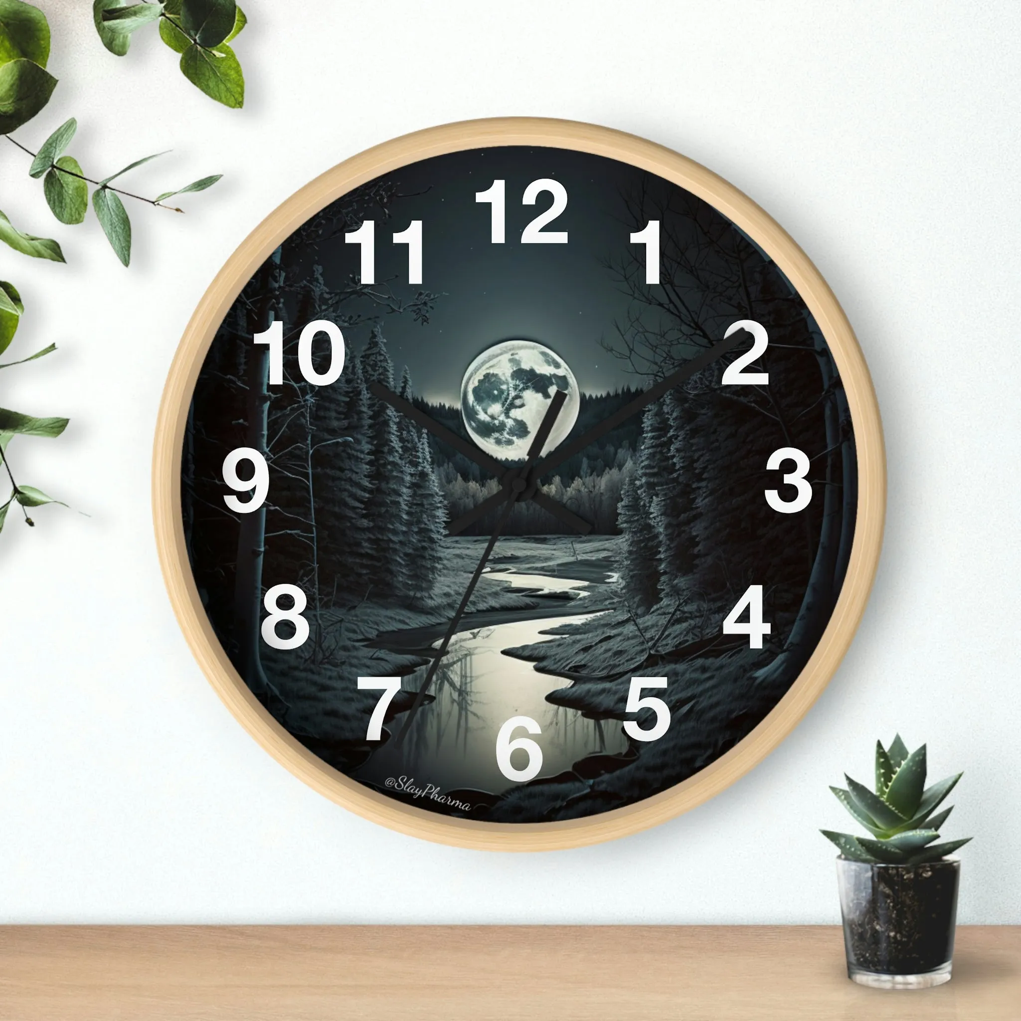 Moonrise Wall Clock #1 w/ numbers