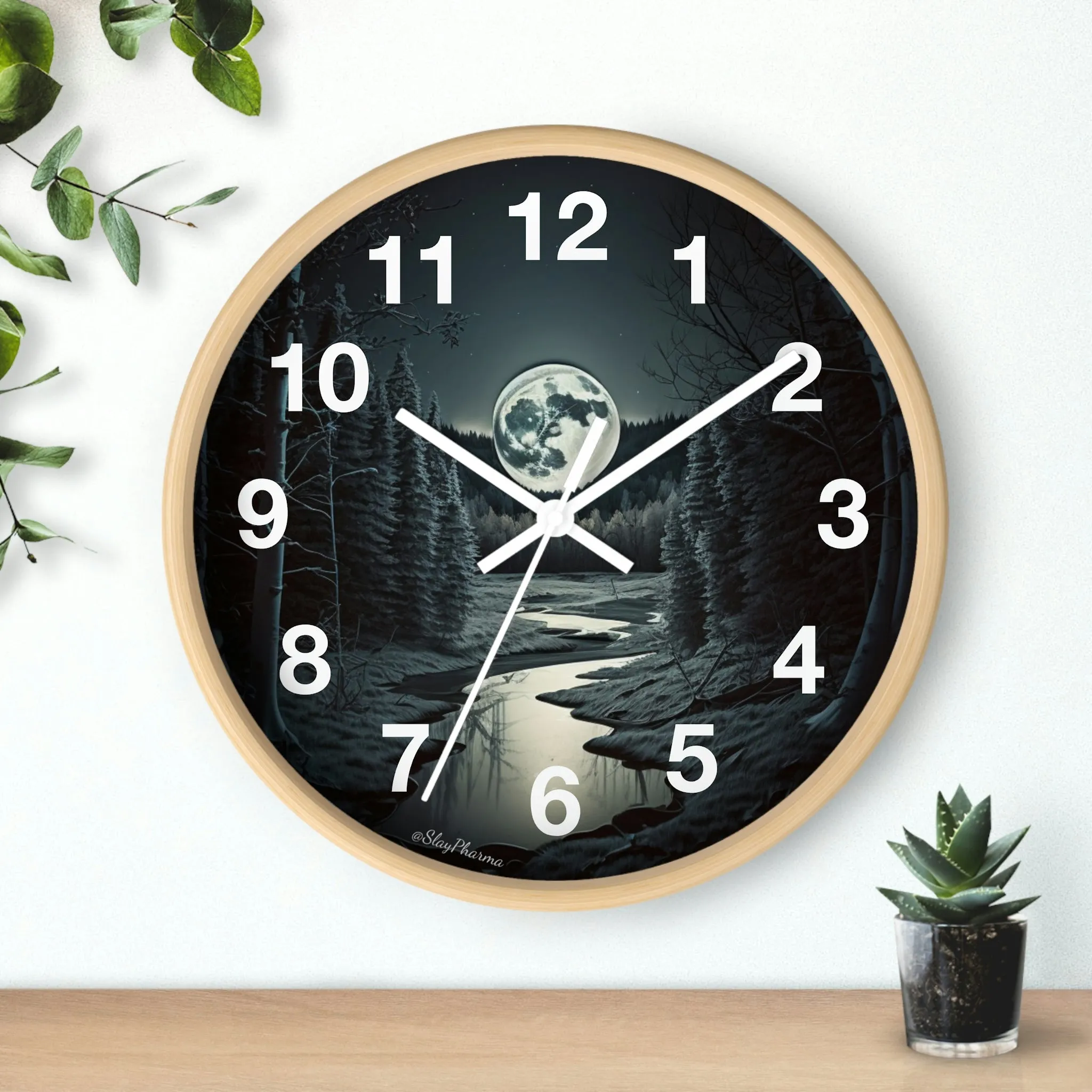 Moonrise Wall Clock #1 w/ numbers