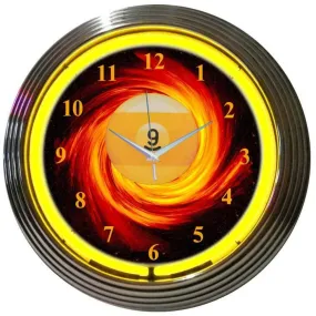 Neonetics 9 BALL FIRE NEON CLOCK