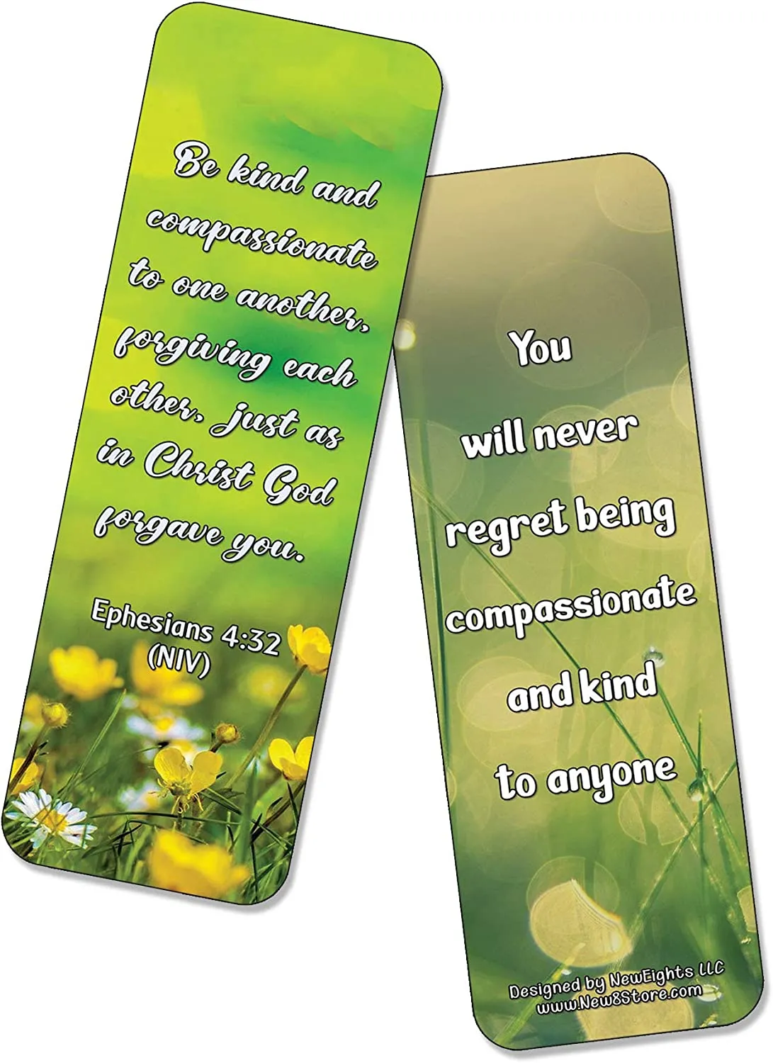 NewEights Famous Verses and Quotes on Compassion (30-Pack) – Daily Motivational Card Set – Collection Set Book Page Clippers – Ideal for Church Events