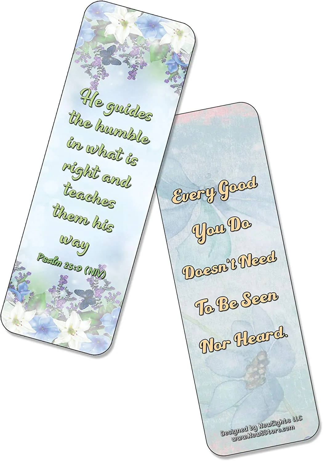 NewEights Famous Verses and Quotes on Humility (12-Pack) – Daily Motivational Card Set – Collection Set Book Page Clippers – Ideal for Church Events