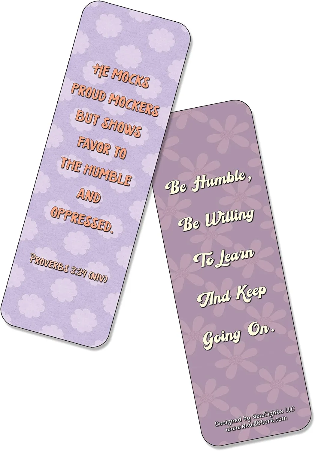 NewEights Famous Verses and Quotes on Humility (12-Pack) – Daily Motivational Card Set – Collection Set Book Page Clippers – Ideal for Church Events