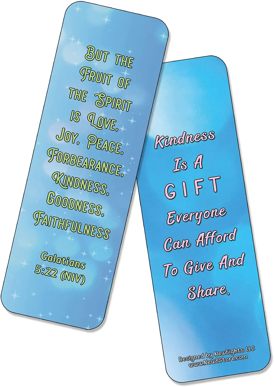 NewEights Famous Verses and Quotes on Kindness (30-Pack) – Daily Motivational Card Set – Collection Set Book Page Clippers – Ideal for Church Events