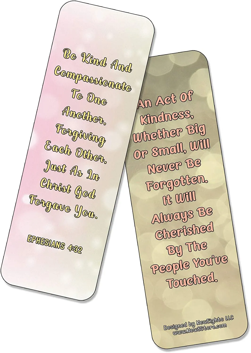 NewEights Famous Verses and Quotes on Kindness (30-Pack) – Daily Motivational Card Set – Collection Set Book Page Clippers – Ideal for Church Events