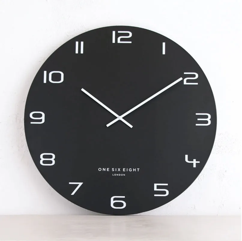 ONE SIX EIGHT LONDON  |  NERO WALL CLOCK  |  BLACK | 60CM