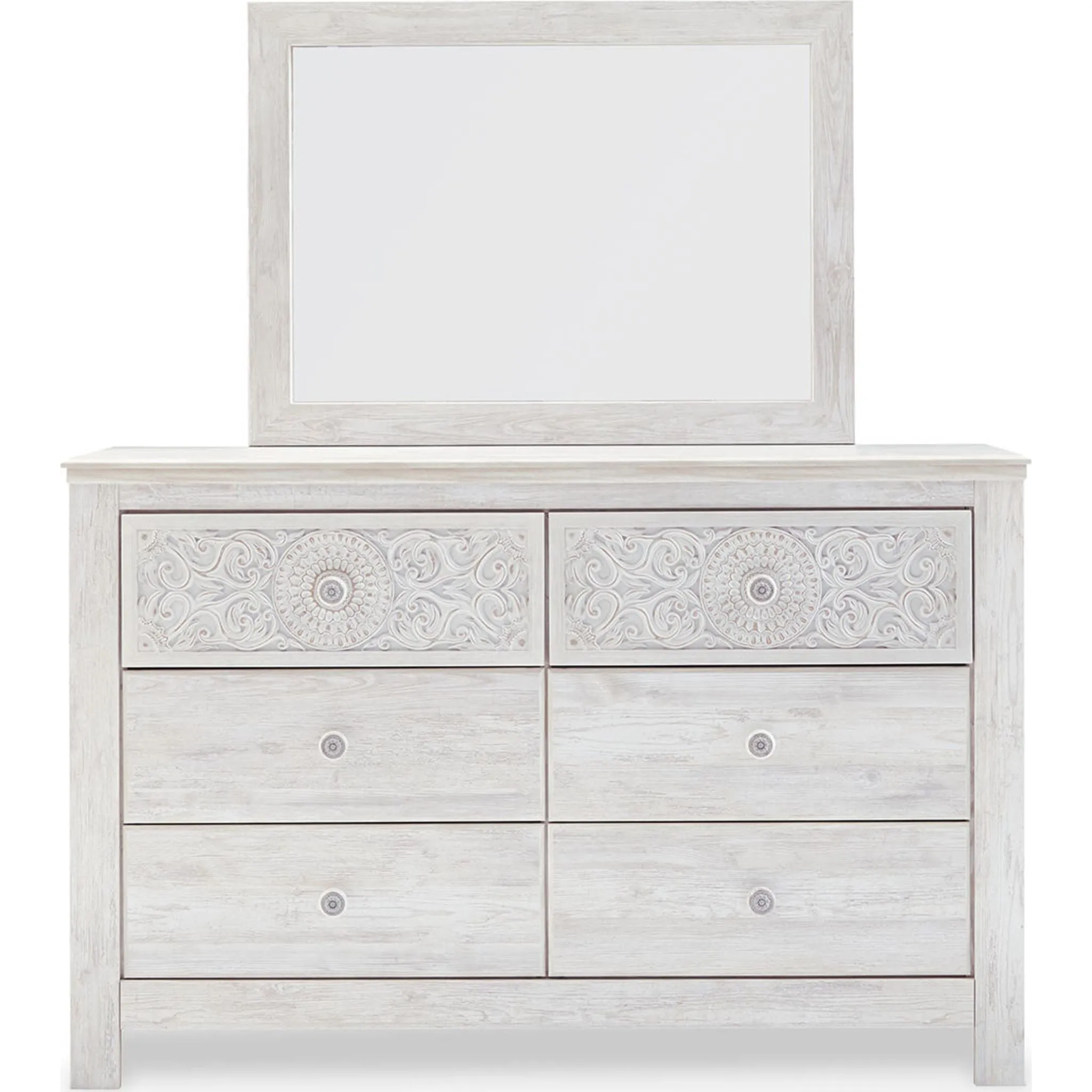 Paxberry 5 Piece Queen Panel Bedroom - Whitewash