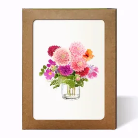 Plum Bouquets Note Cards