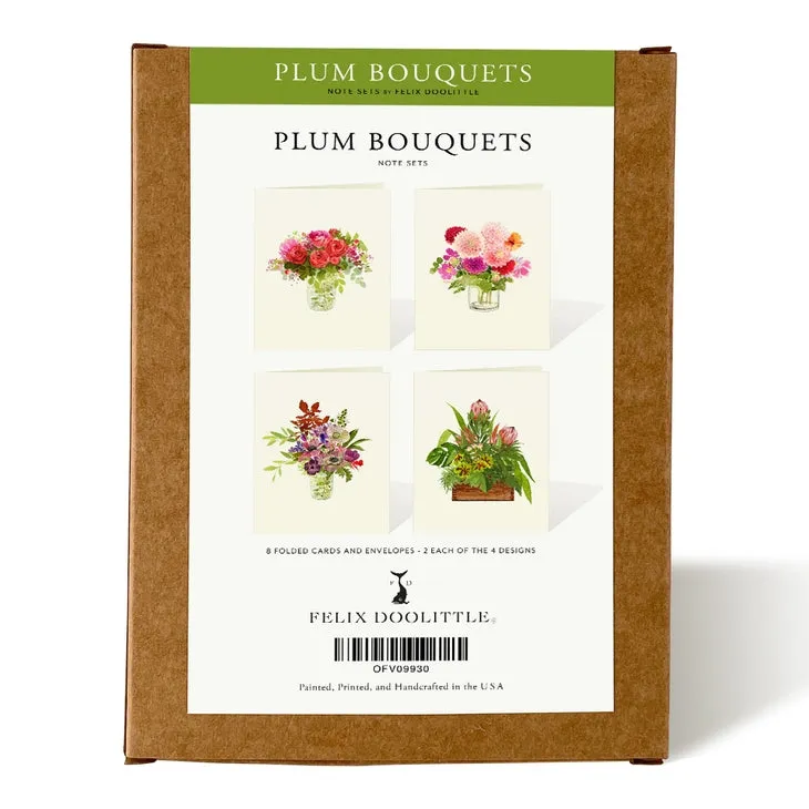 Plum Bouquets Note Cards