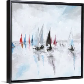 "Calm and Serene" Black Float Frame Canvas Art