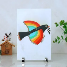 Rainbow Bird Table Accent