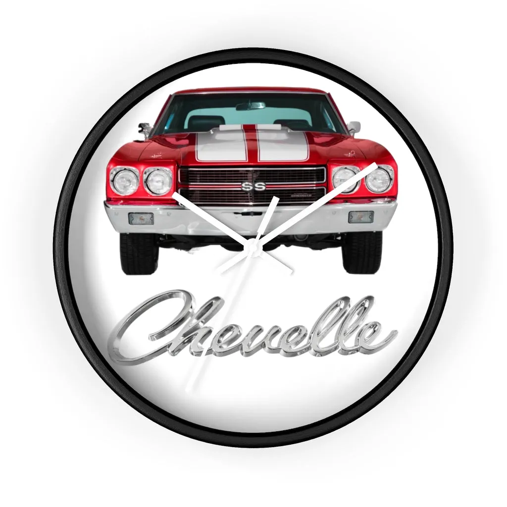 Red White 1970 Chevelle Wall clock Gift Decor Classic Muscle