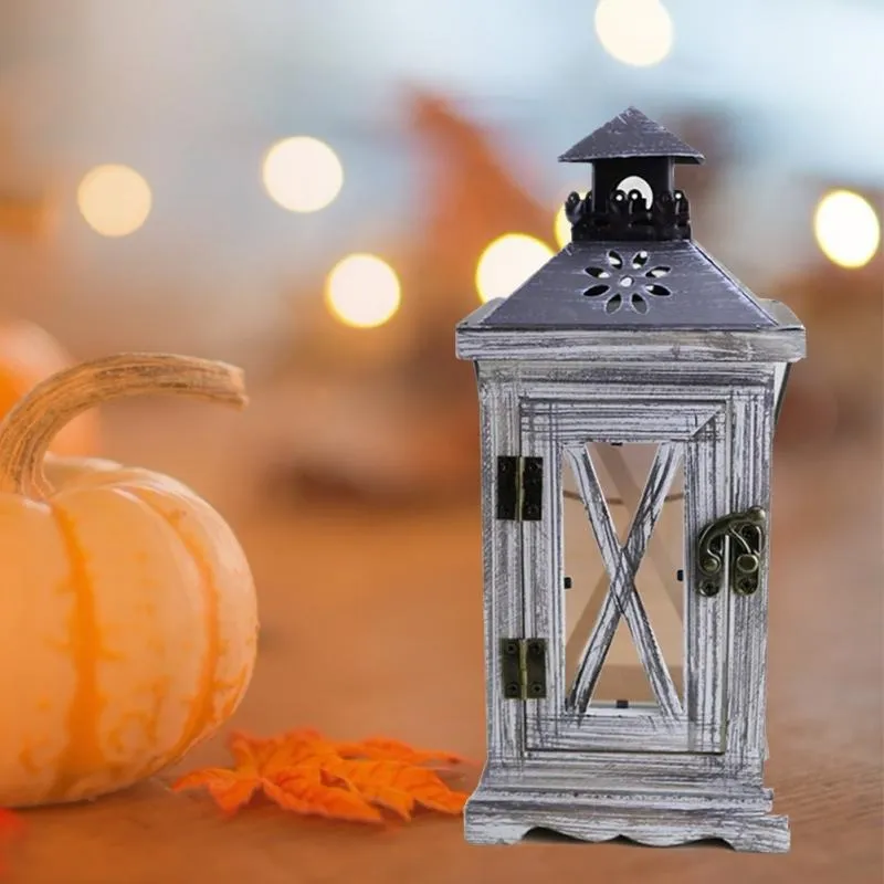 Retro Large Candle Lantern Iron Art Extra Large Floor Candle Lantern Hanging Decortive Candle Holder