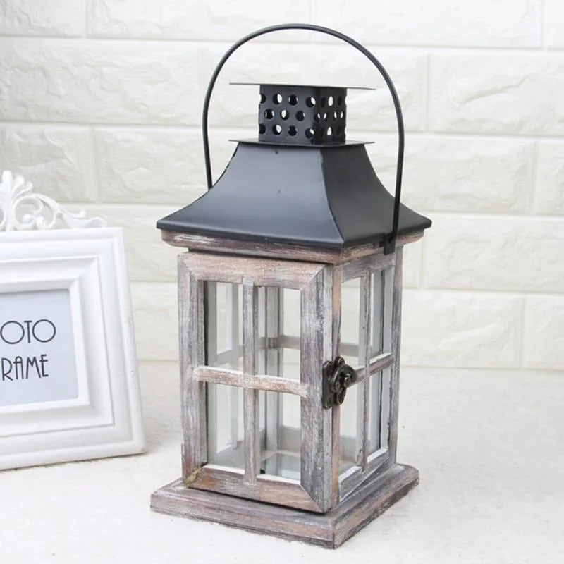 Retro Large Candle Lantern Iron Art Extra Large Floor Candle Lantern Hanging Decortive Candle Holder
