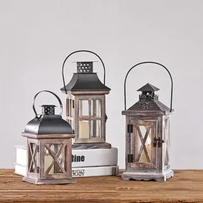 Retro Large Candle Lantern Iron Art Extra Large Floor Candle Lantern Hanging Decortive Candle Holder