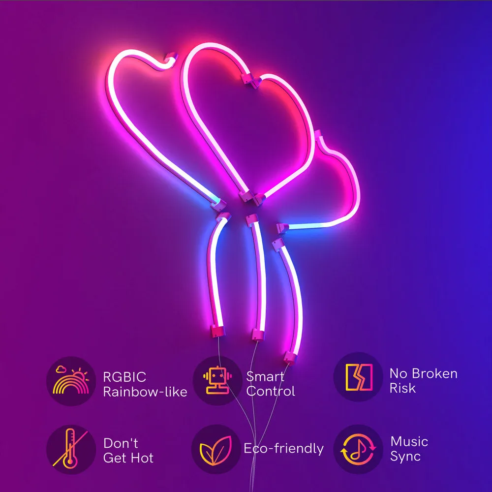 RGBIC Neon Rope Light, LED Neon Flex, Custom Neon Sign Kits - Dekala LightFlow™