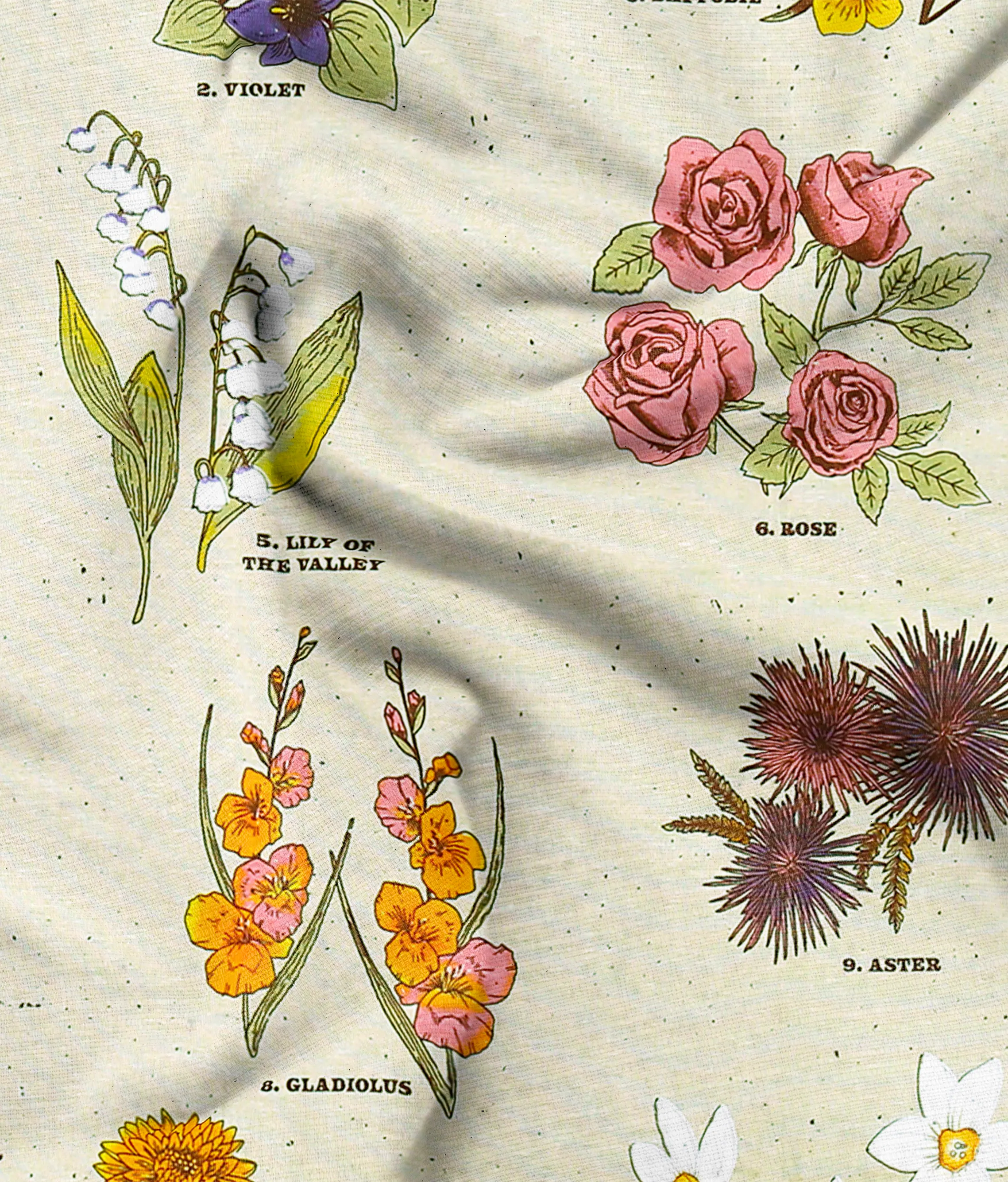 SheetKart Monthly Birth Flowers Cotton Wall Hanging Tapestry | 36 x 42 Inches | Bohemian Style Home Decor | 12 Unique Flowers | 100% Cotton | 7-Color Print