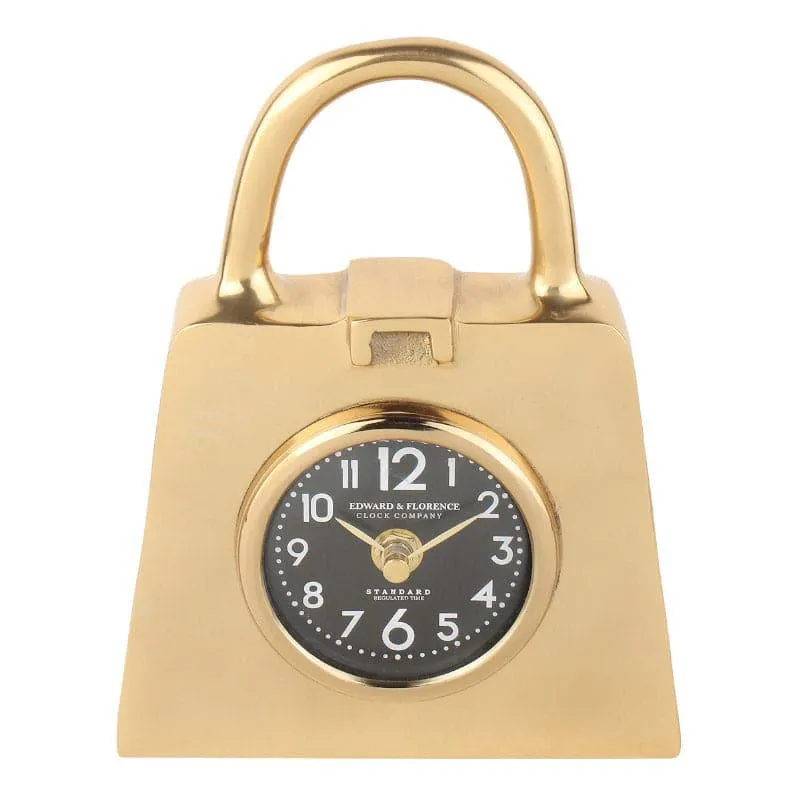 Shopping Show Table Clock - Gold