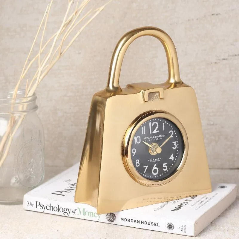 Shopping Show Table Clock - Gold