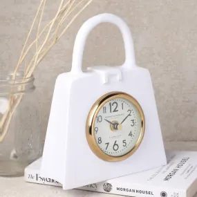 Shopping Show Table Clock - White