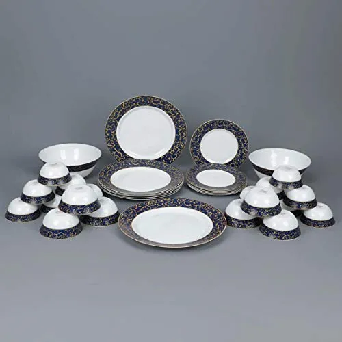 SkyKey Opalware Dinner Set - 33 Pieces, Multicolor