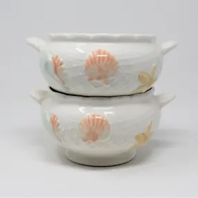 Soup Bowls, Himark, Sea Catch, Ceramic, Set of 2, Japan, Vintage