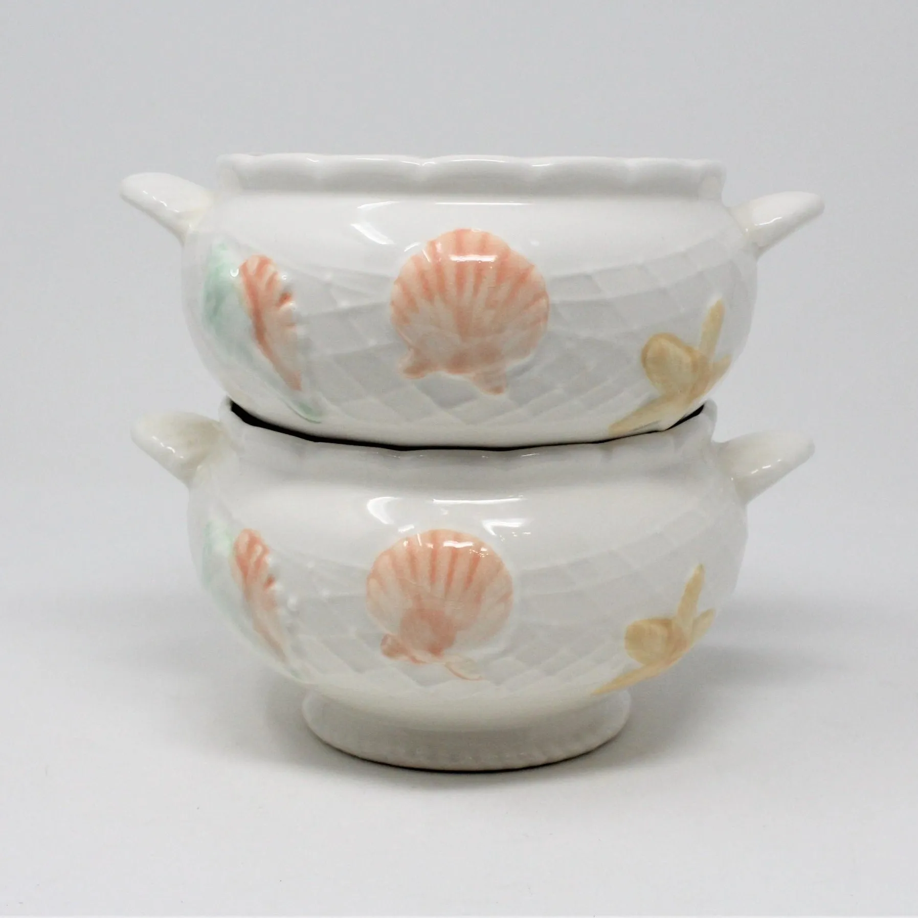 Soup Bowls, Himark, Sea Catch, Ceramic, Set of 2, Japan, Vintage