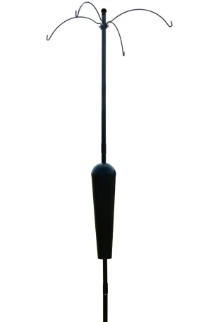 Squirrel Stopper Sequoia Squirrel Proof Bird Feeder Pole System with 4 Hanging Stations