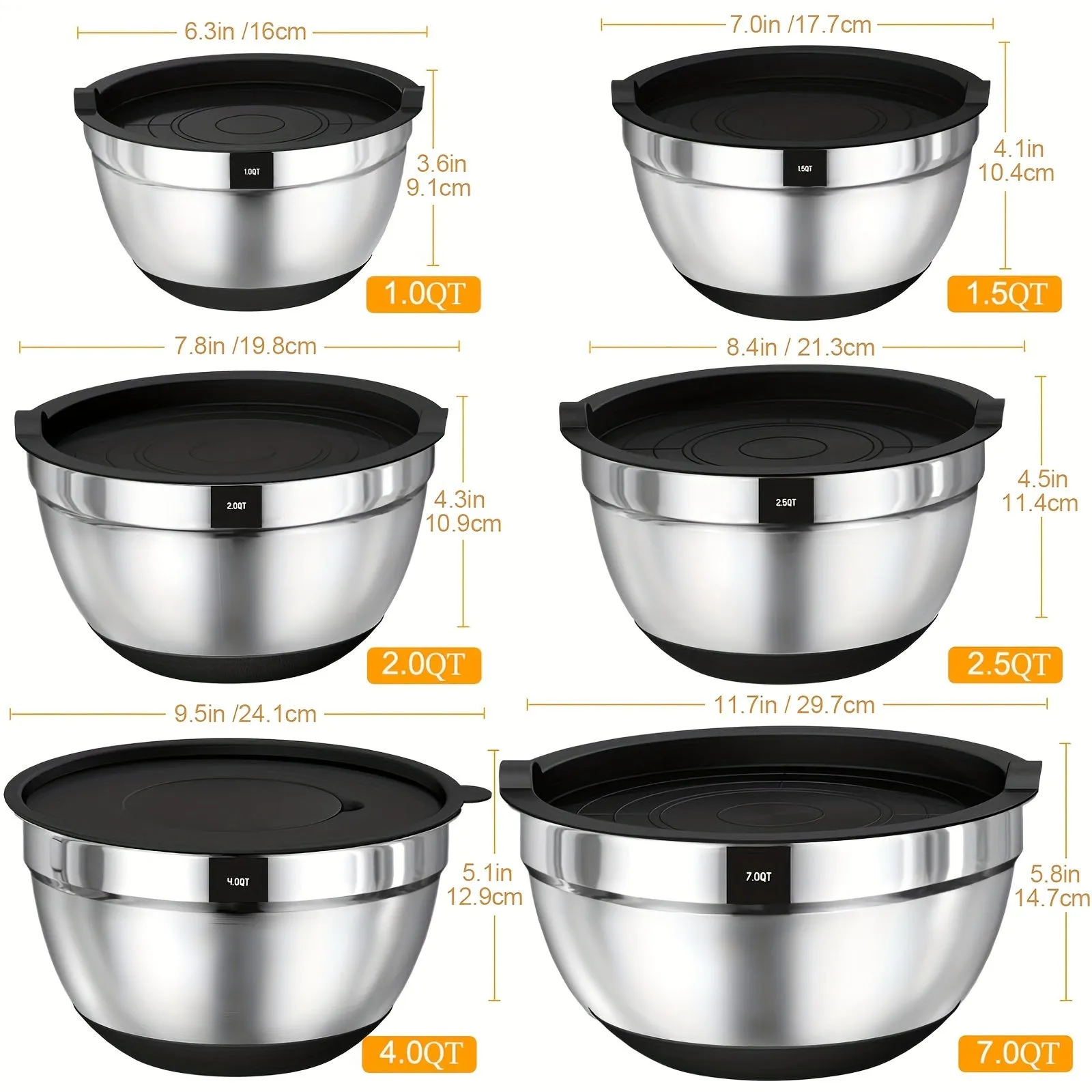 Stainless Steel Mixing Bowls Set