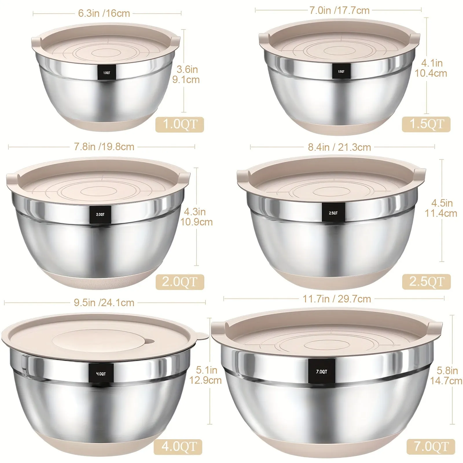 Stainless Steel Mixing Bowls Set