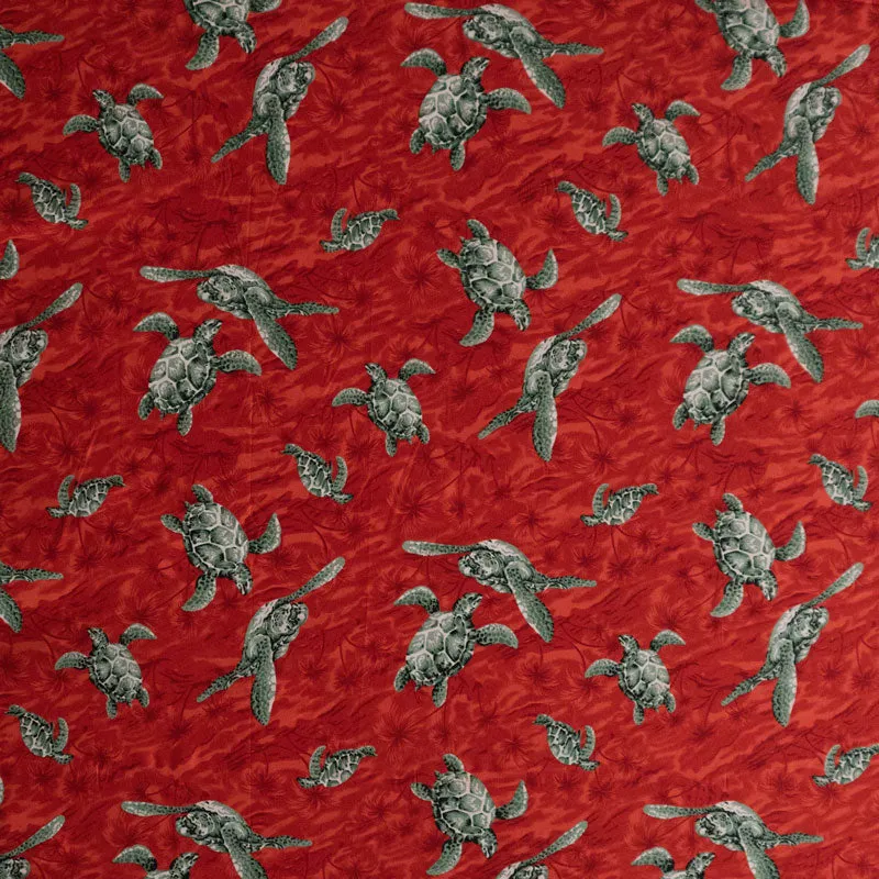 Swimming Turtles Fabric | Peachskin