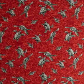 Swimming Turtles Fabric | Peachskin