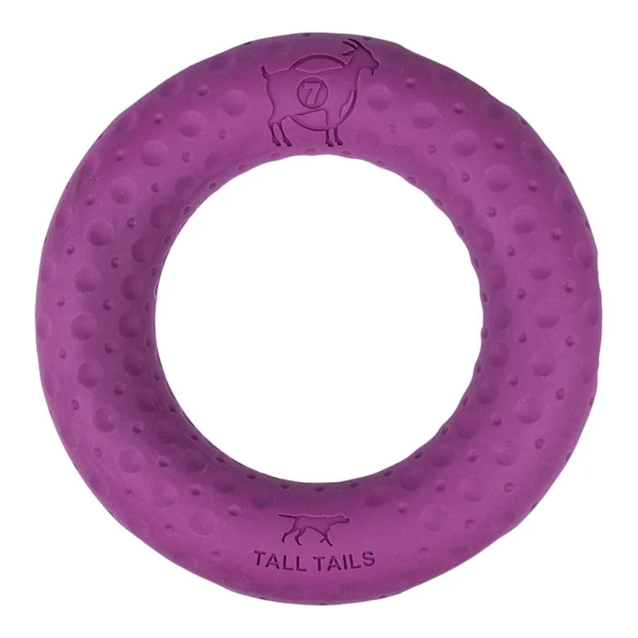Tall Tails Goat Natural Rubber and Floating Ring Fetch Dog Toy