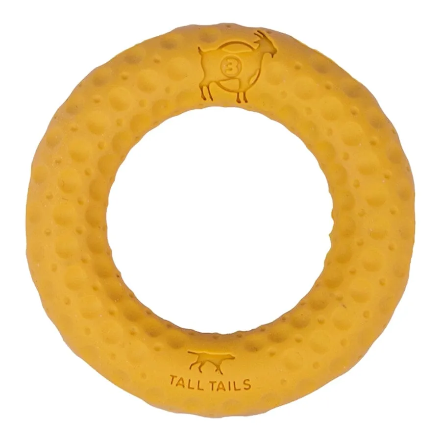 Tall Tails Goat Natural Rubber and Floating Ring Fetch Dog Toy