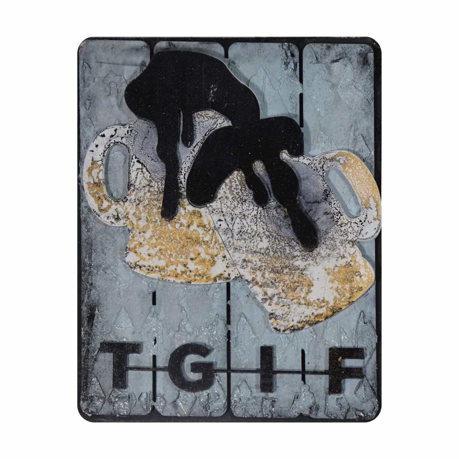 TGIF' Hand-Painted Fridge Magnet - Multi-Color