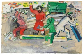The Carpenters (Les Charpentiers) - Marc Chagall