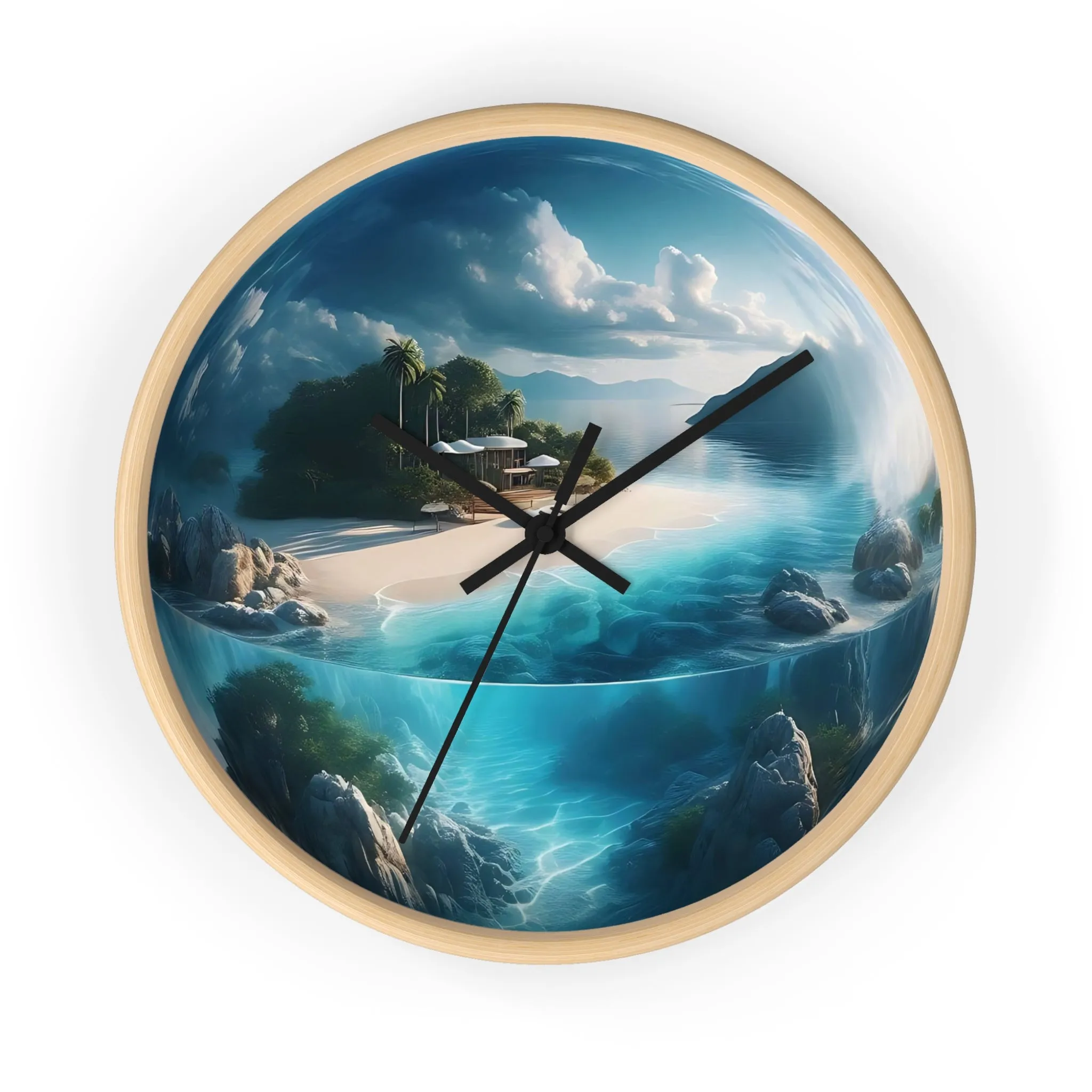 The world in a drop of water Wall Clock