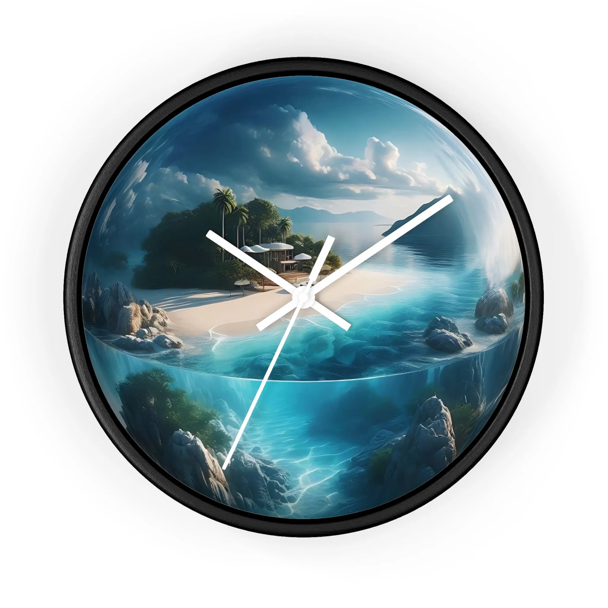 The world in a drop of water Wall Clock