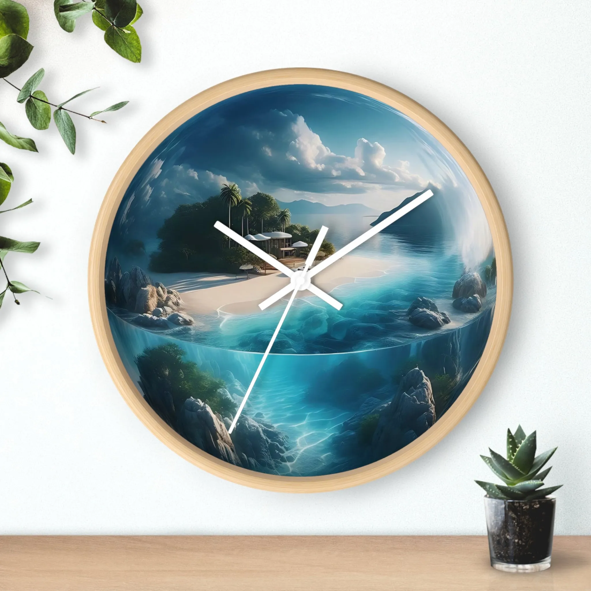 The world in a drop of water Wall Clock