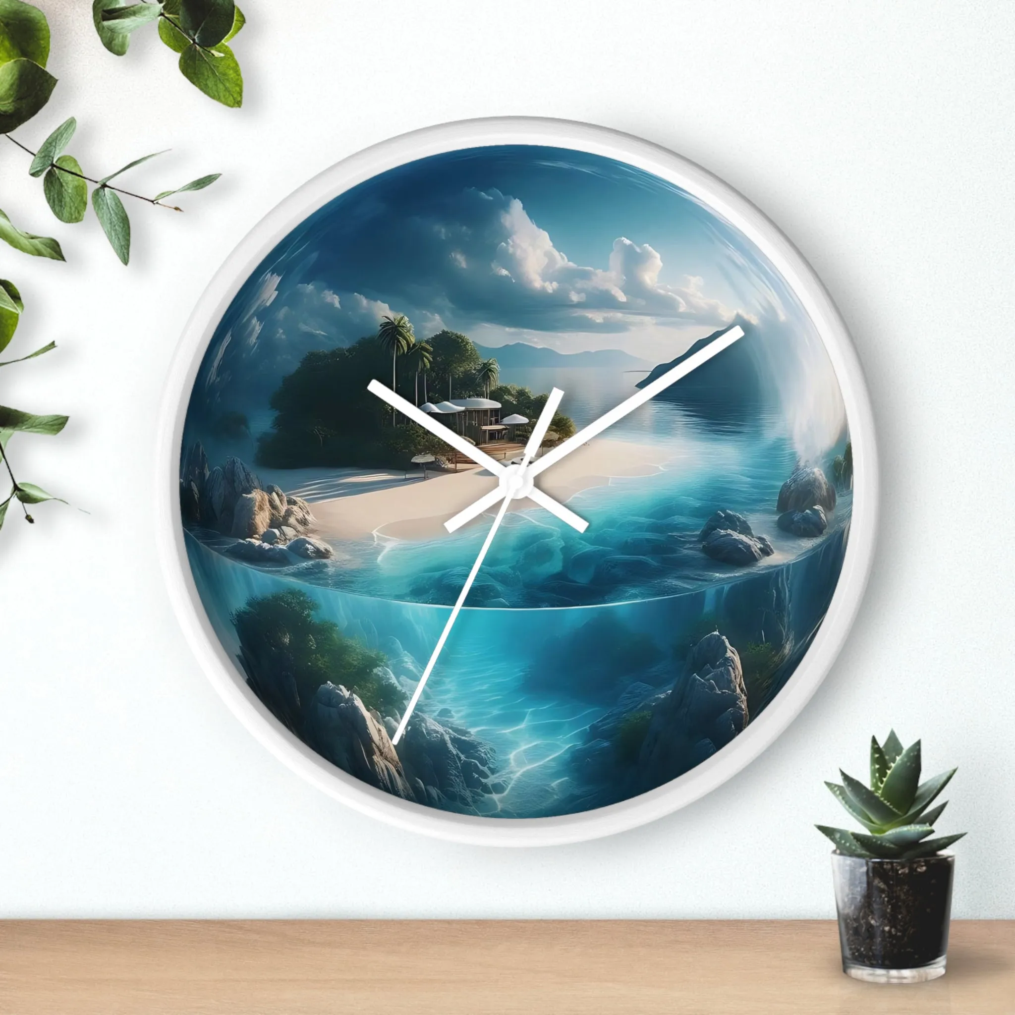 The world in a drop of water Wall Clock