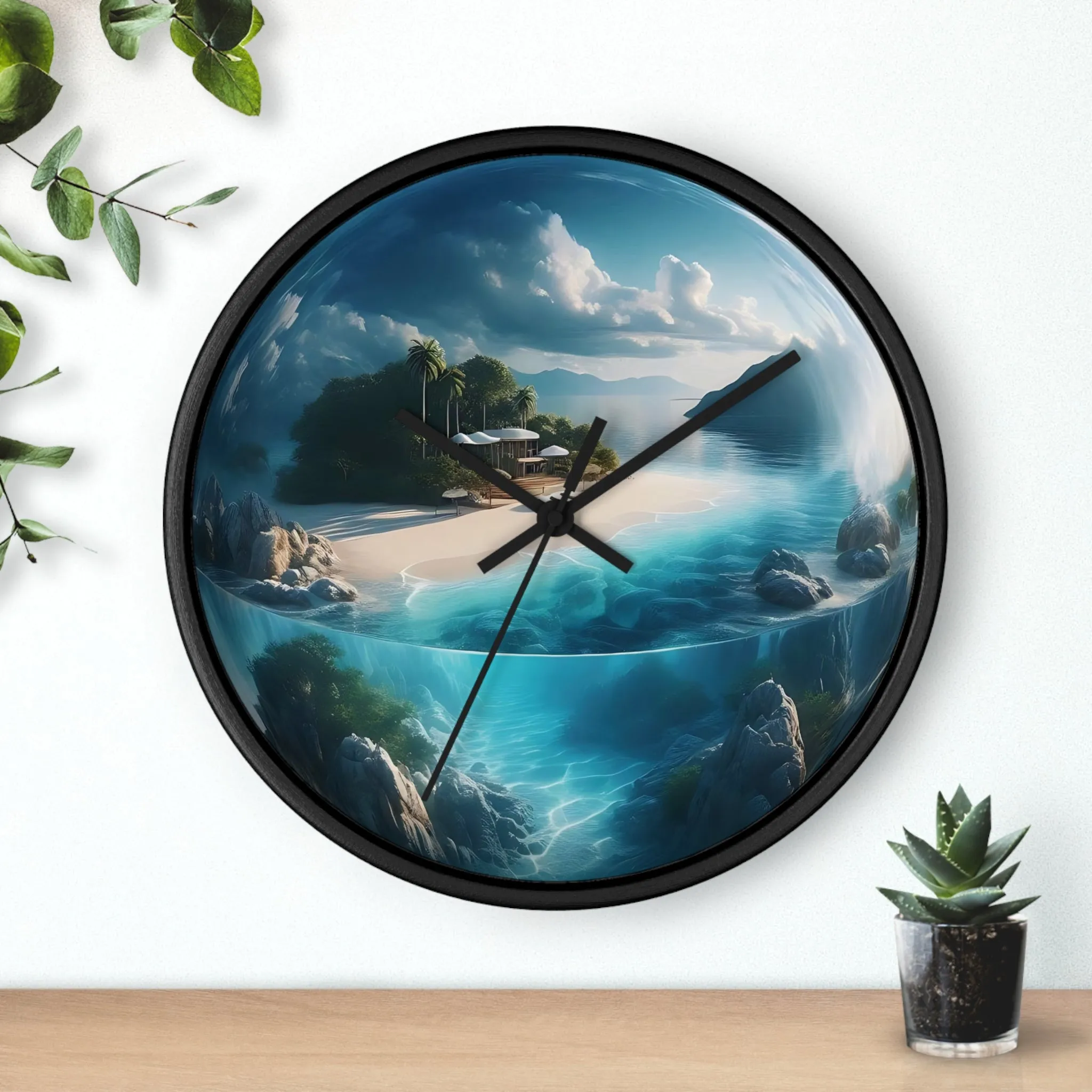 The world in a drop of water Wall Clock